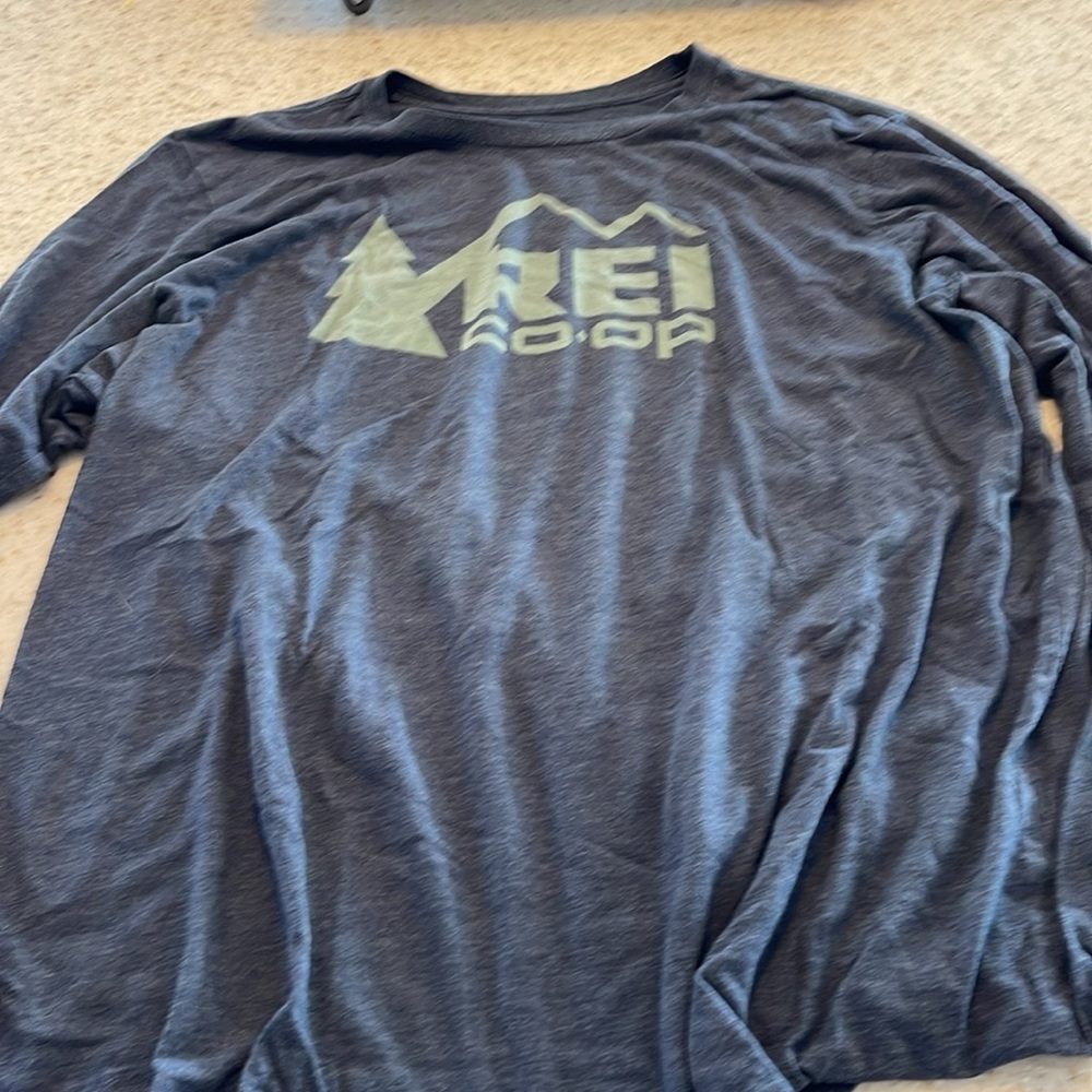 REI Long Sleeve Shirt - Dark Gray with Light Gray Logo - Picture 3 of 4